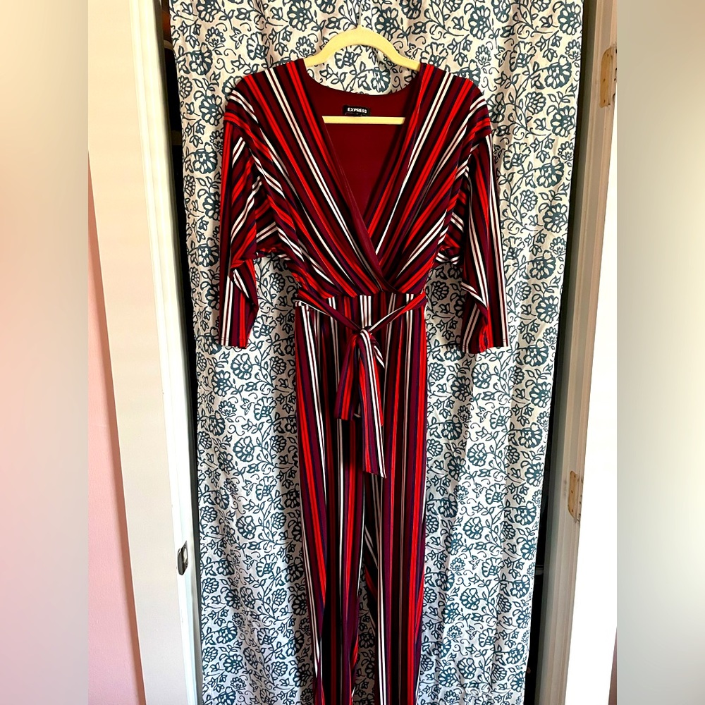 Express striped jumpsuit S